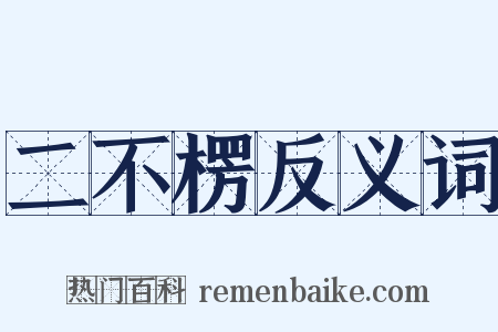 二不楞反义词是什么意思的图片